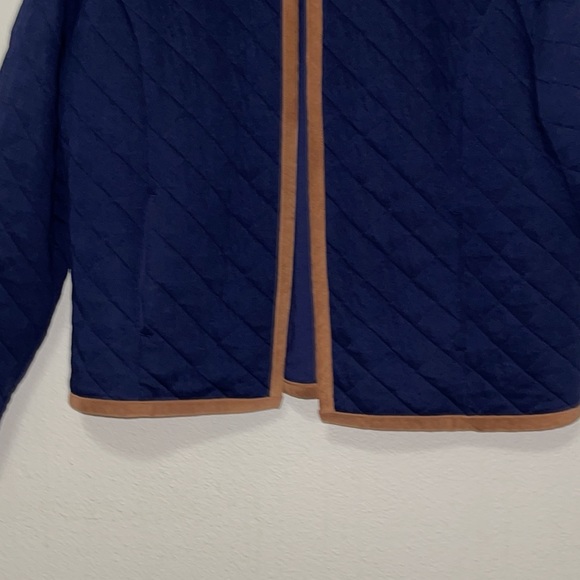 VINEYARD VINES QUILTED BLAZER STYLE LEATHER TRIM JACKET - Picture 2 of 7